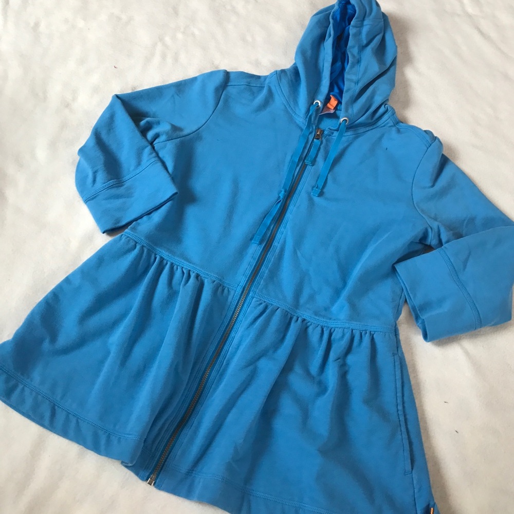 Lucy Medium Blue  Hooded Zip Up Sweatshirt